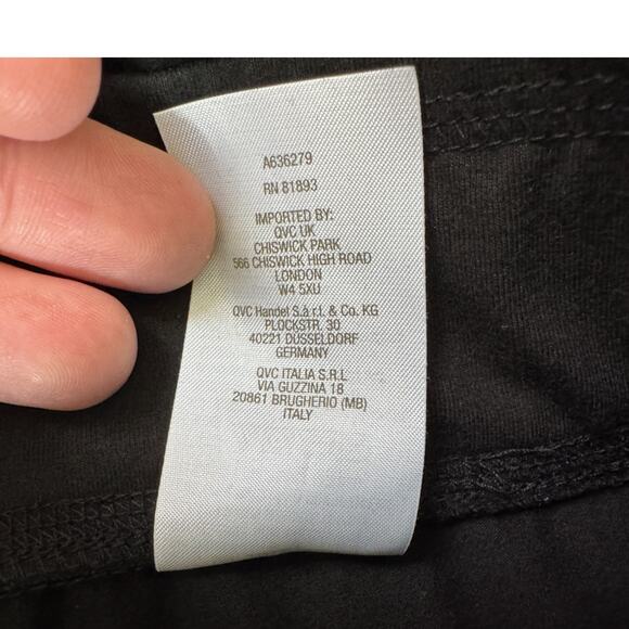 Denim & Co Active Duo Stretch Slim Leg Pants Black Medium Petite PullOn Casual - Picture 6 of 9